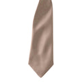 Khaki - Back - Premier Colours Mens Satin Clip Tie (Pack of 2)
