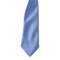 Mid Blue - Back - Premier Colours Mens Satin Clip Tie (Pack of 2)