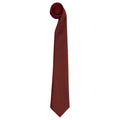 Burgundy - Front - Premier Tie - Men Plain Work Tie (Pack of 2)