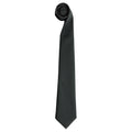 Black - Front - Premier Tie - Men Plain Work Tie (Pack of 2)
