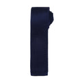 Navy - Front - Premier Mens Slim Textured Knit Effect Tie (Pack of 2)