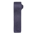 Steel - Front - Premier Mens Slim Textured Knit Effect Tie (Pack of 2)