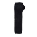 Black - Front - Premier Mens Slim Textured Knit Effect Tie (Pack of 2)