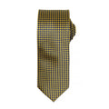 Gold - Front - Premier Mens Puppy Tooth Formal Work Tie (Pack of 2)