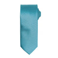 Turquoise - Front - Premier Mens Puppy Tooth Formal Work Tie (Pack of 2)