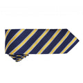 Navy-Gold - Back - Premier Mens Waffle Stripe Formal Business Tie (Pack of 2)