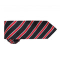 Black-Red - Back - Premier Mens Waffle Stripe Formal Business Tie (Pack of 2)