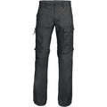 Black - Front - Kariban Mens Zip-off Multi-Pocket Work Trousers (Pack of 2)