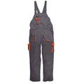 Grey-Orange - Front - Portwest Contrast Bib & Brace - Workwear (Pack of 2)