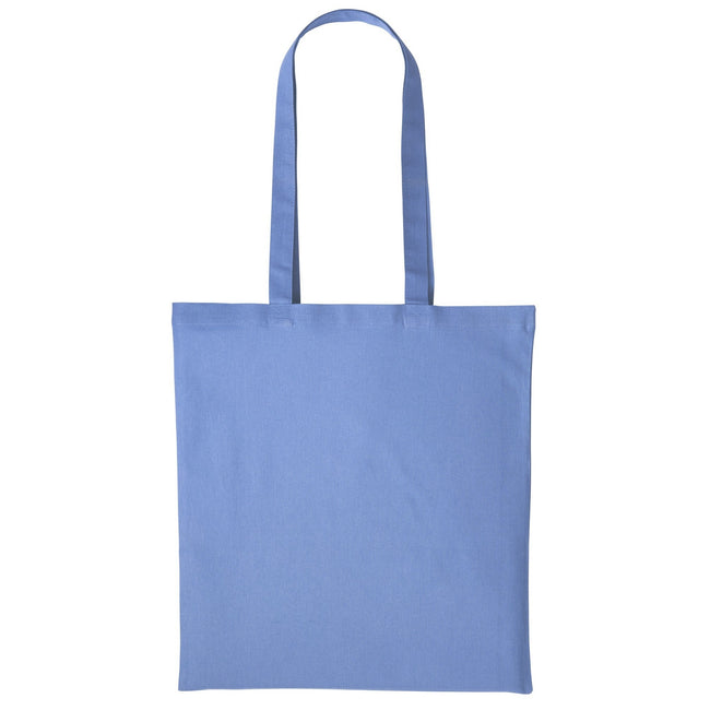 Cornflower Blue - Front - Nutshell Plain Strong Shoulder Shopper Bag (Pack of 2)