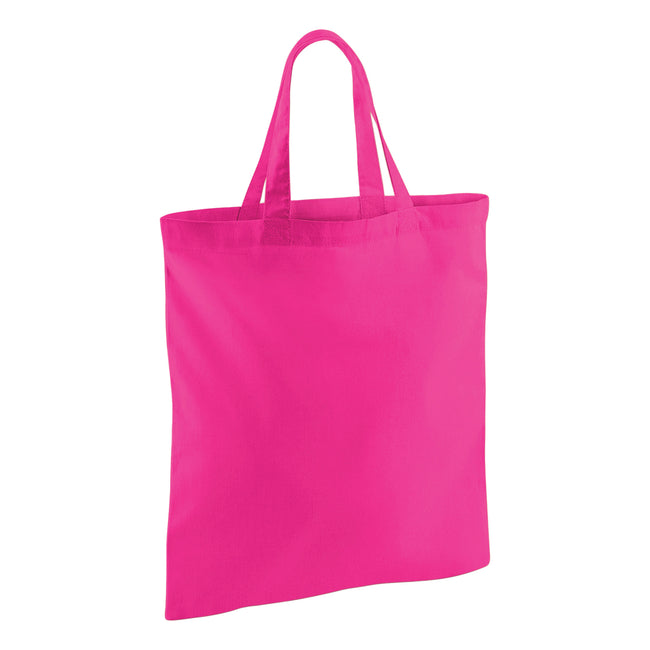 Fuchsia - Front - Westford Mill Short Handle Bag For Life (Pack of 2)