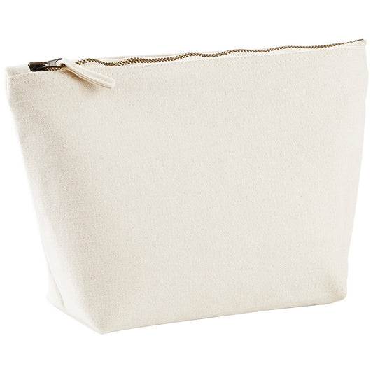 Natural - Front - Westford Mill Canvas Accessory Bag (Pack of 2)