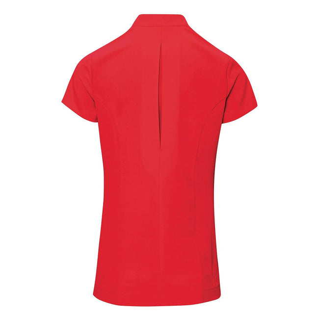 Strawberry Red - Back - Premier Ladies-Womens *Blossom* Tunic - Health Beauty & Spa - Workwear (Pack of 2)