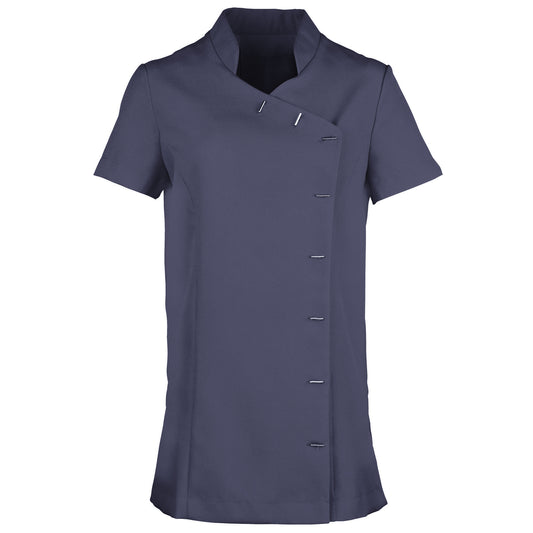 Navy - Front - Premier Womens-Ladies *Orchid* Tunic - Health Beauty & Spa - Workwear (Pack of 2)