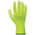 Yellow - Front - Portwest PU Palm Coated Gloves (A120) - Workwear (Pack of 2)