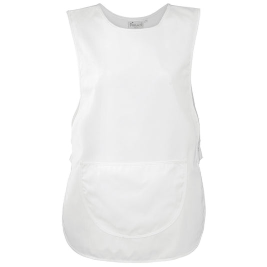 White - Front - Premier Ladies-Womens Pocket Tabard - Workwear (Pack of 2)
