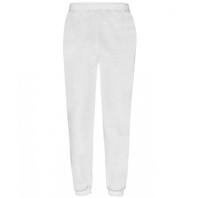 White - Front - Fruit Of Loom Mens Classic 80-20 Elasticated Sweatpants