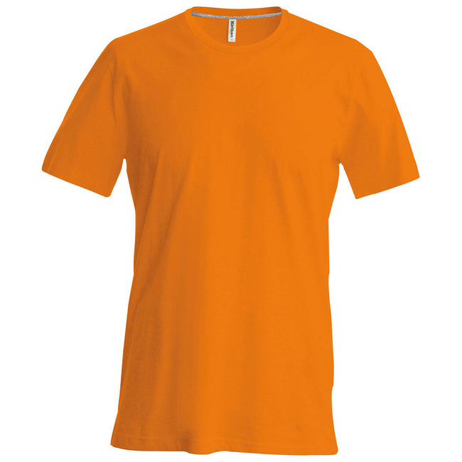 Orange - Front - Kariban Mens Slim Fit Short Sleeve Crew Neck T-Shirt