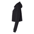Black - Side - Bella + Canvas Womens-Ladies Cropped Fleece Hoodie