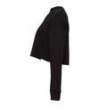 Black - Side - Bella + Canvas Womens-Ladies Cropped Crew Fleece Top