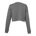 Deep Heather - Back - Bella + Canvas Womens-Ladies Cropped Crew Fleece Top