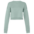 Dusty Blue - Front - Bella + Canvas Womens-Ladies Cropped Crew Fleece Top