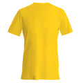 Yellow - Back - Kariban Mens Short Sleeve V Neck Slim Fit T-Shirt