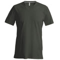 Grey - Front - Kariban Mens Short Sleeve V Neck Slim Fit T-Shirt