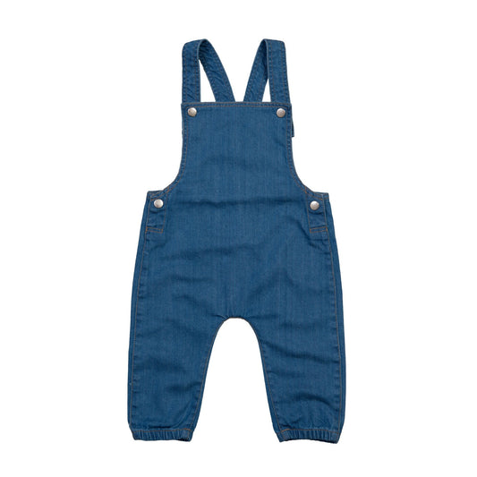 Denim - Front - Babybugz Baby Rocks Denim Dungarees