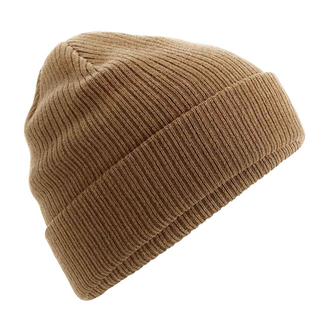 Biscuit - Front - Beechfield Organic Cotton Beanie