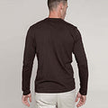 Black - Side - Kariban Mens Slim Fit Long Sleeve Crew Neck T-Shirt