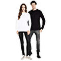 Black - Pack Shot - Kariban Mens Slim Fit Long Sleeve Crew Neck T-Shirt