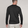Grey - Back - Kariban Mens Slim Fit Long Sleeve Crew Neck T-Shirt