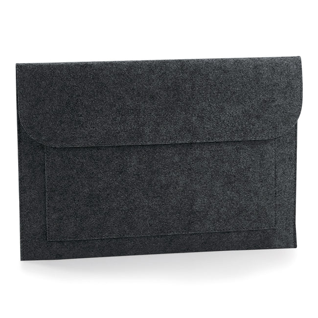 Charcoal Melange - Front - BagBase Felt Laptop-Document Slip-Sleeve