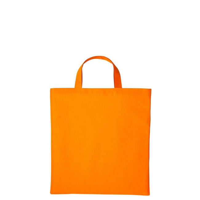Orange - Front - Nutshell Cotton Short Handle Shopper