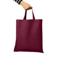 Burgundy - Back - Nutshell Cotton Short Handle Shopper