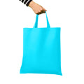 Turquoise - Back - Nutshell Cotton Short Handle Shopper