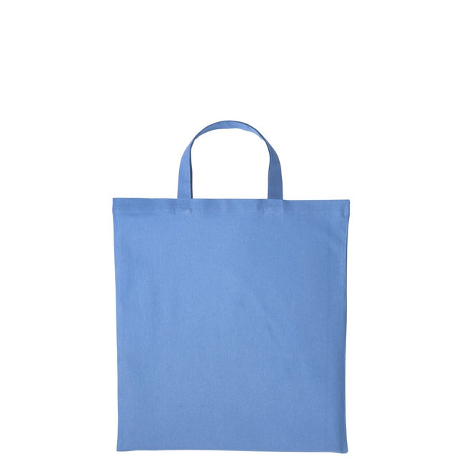 Cornflower Blue - Front - Nutshell Cotton Short Handle Shopper