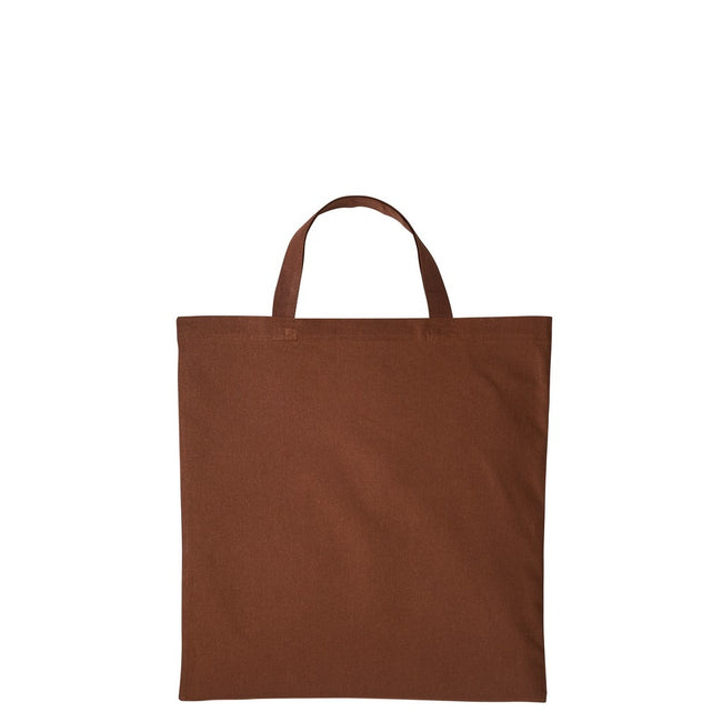 Dark Brown - Front - Nutshell Cotton Short Handle Shopper
