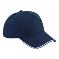 French Navy-Bright Royal-White - Front - Beechfield Authentic 5-Panel Cap
