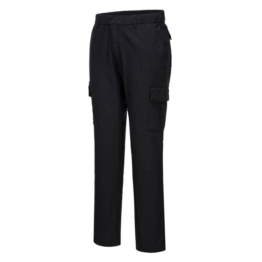 Black - Front - Portwest Mens Stretch Slim Combat Trousers
