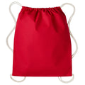 Hot Red-Natural - Front - Nutshell Drawstring Gymsac