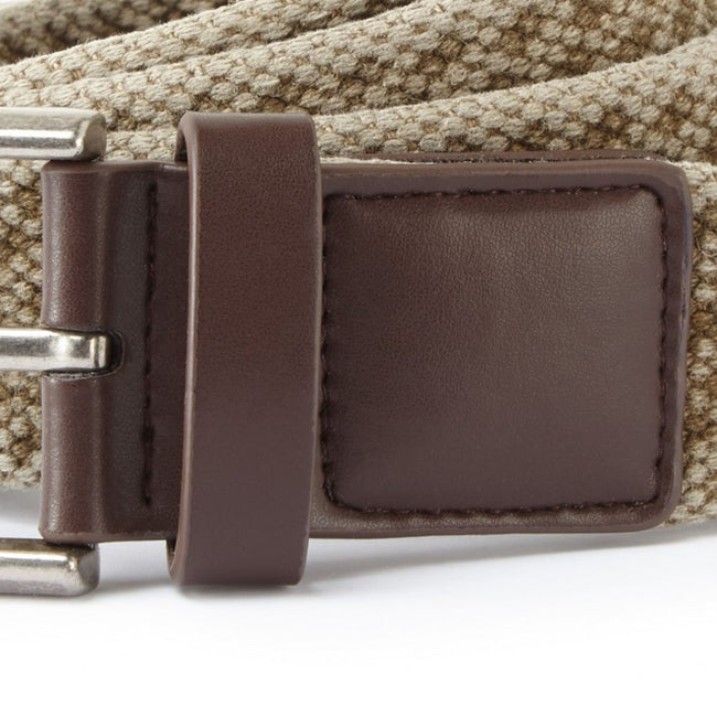 Khaki - Back - Asquith & Fox Mens Vintage Wash Canvas Belt