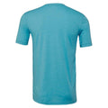 Heather Aqua - Back - Bella + Canvas Adults Unisex Heather Cvc Short Sleeve T-Shirt
