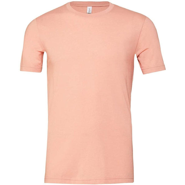 Coral Sunset Heather - Front - Bella + Canvas Adults Unisex Heather Cvc Short Sleeve T-Shirt