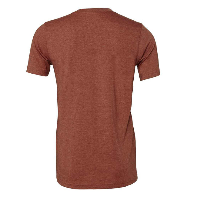 Heather Clay - Back - Bella + Canvas Adults Unisex Heather Cvc Short Sleeve T-Shirt