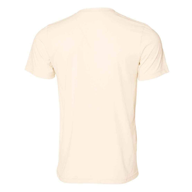 Heather Natural - Back - Bella + Canvas Adults Unisex Heather Cvc Short Sleeve T-Shirt