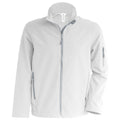 White - Front - Kariban Mens Contemporary Softshell 3 Layer Performance Jacket