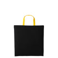 Black-Sunflower - Front - Nutshell Varsity Cotton Shopper Short Handle Tote