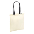 Natural-Black - Back - Westford Mill Contrast Handle Bag For Life